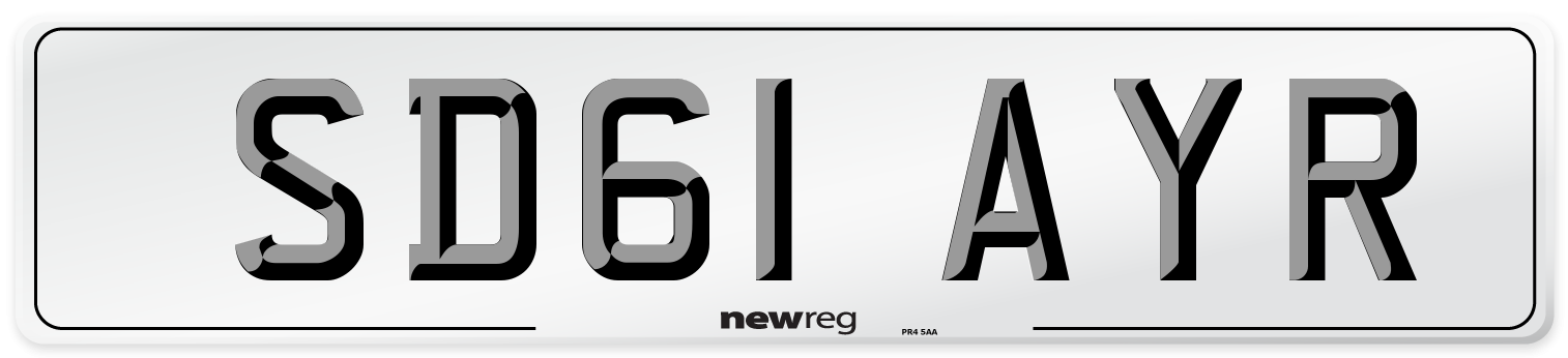SD61 AYR Number Plate from New Reg